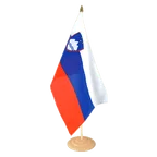 Grand drapeau de table Slovénie 30 x 45 cm, bois