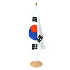 Grand drapeau de table Corée du Sud 30 x 45 cm, bois