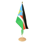 Sud-Soudan Grand drapeau de table 30 x 45 cm, bois