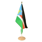 Grosse Tischflagge Südsudan 30 x 45 cm
