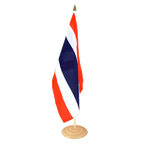 Thaïlande Grand drapeau de table 30 x 45 cm, bois