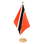 Grand drapeau de table Trinité et Tobago 30 x 45 cm, bois