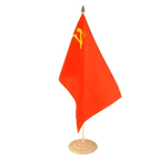 Grand drapeau de table URSS 30 x 45 cm, bois