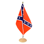 Confédéré USA Sudiste Grand drapeau de table 30 x 45 cm, bois