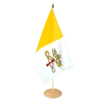 Grand drapeau de table Vatican 30 x 45 cm, bois