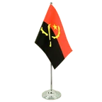 Satin Tischflagge Angola 15 x 22 cm
