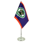 Satin Tischflagge Belize 15 x 22 cm