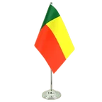 Satin Tischflagge Benin 15 x 22 cm