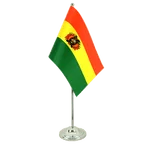 Satin Tischflagge Bolivien 15 x 22 cm