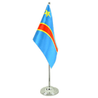 Demokratische Republik Kongo Satin Tischflagge 15 x 22 cm