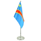 Satin Tischflagge Demokratische Republik Kongo 15 x 22 cm