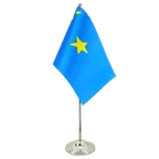 Satin Tischflagge Demokratische Republik Kongo alt 15 x 22 cm