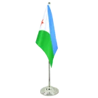 Satin Tischflagge Dschibuti 15 x 22 cm