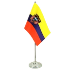 Satin Tischflagge Ecuador Ekuador 15 x 22 cm