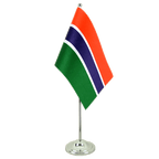 Gambia Satin Tischflagge 15 x 22 cm