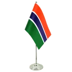 Satin Tischflagge Gambia 15 x 22 cm