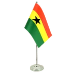 Satin Tischflagge Ghana 15 x 22 cm