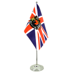 Großbritannien mit Wappen Satin Tischflagge 15 x 22 cm