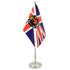 Drapeau de table Royaume-Uni avec Blason 15 x 22 cm, prestige