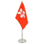 Satin Tischflagge Hong Kong 15 x 22 cm