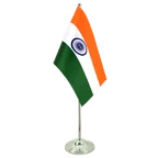 Satin Tischflagge Indien 15 x 22 cm