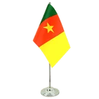 Satin Tischflagge Kamerun 15 x 22 cm