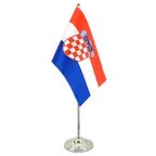 Satin Tischflagge Kroatien 15 x 22 cm