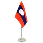 Satin Tischflagge Laos 15 x 22 cm