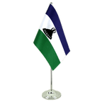 Lesotho Satin Tischflagge 15 x 22 cm