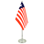 Liberia Satin Tischflagge 15 x 22 cm