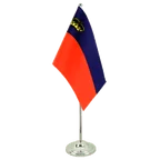 Satin Tischflagge Liechtenstein 15 x 22 cm