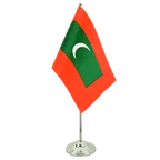 Satin Tischflagge Malediven 15 x 22 cm