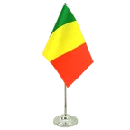 Satin Tischflagge Mali 15 x 22 cm