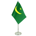 Satin Tischflagge Mauretanien 15 x 22 cm