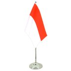 Monaco Satin Tischflagge 15 x 22 cm