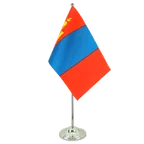 Satin Tischflagge Mongolei 15 x 22 cm