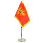 Satin Tischflagge Montenegro 15 x 22 cm