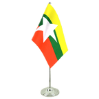 Myanmar Satin Tischflagge 15 x 22 cm