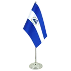 Satin Tischflagge Nicaragua 15 x 22 cm