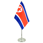 Corée du Nord Drapeau de table 15 x 22 cm, prestige