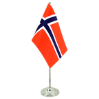 Norwegen Satin Tischflagge 15 x 22 cm