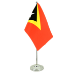 Osttimor Satin Tischflagge 15 x 22 cm