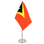 Satin Tischflagge Osttimor 15 x 22 cm