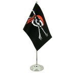 Pirat Kopftuch Satin Tischflagge 15 x 22 cm