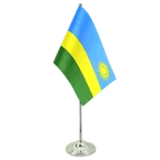 Satin Tischflagge Ruanda 15 x 22 cm