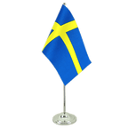 Suède Drapeau de table 15 x 22 cm, prestige