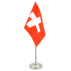 Suisse Drapeau de table 15 x 22 cm, prestige