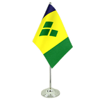 St. Vincent und die Grenadinen Satin Tischflagge 15 x 22 cm