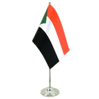 Satin Tischflagge Sudan 15 x 22 cm