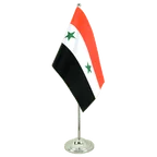Satin Tischflagge Syrien 15 x 22 cm